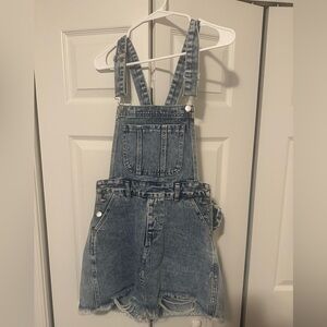 Pink Lily Overall Denim Dress